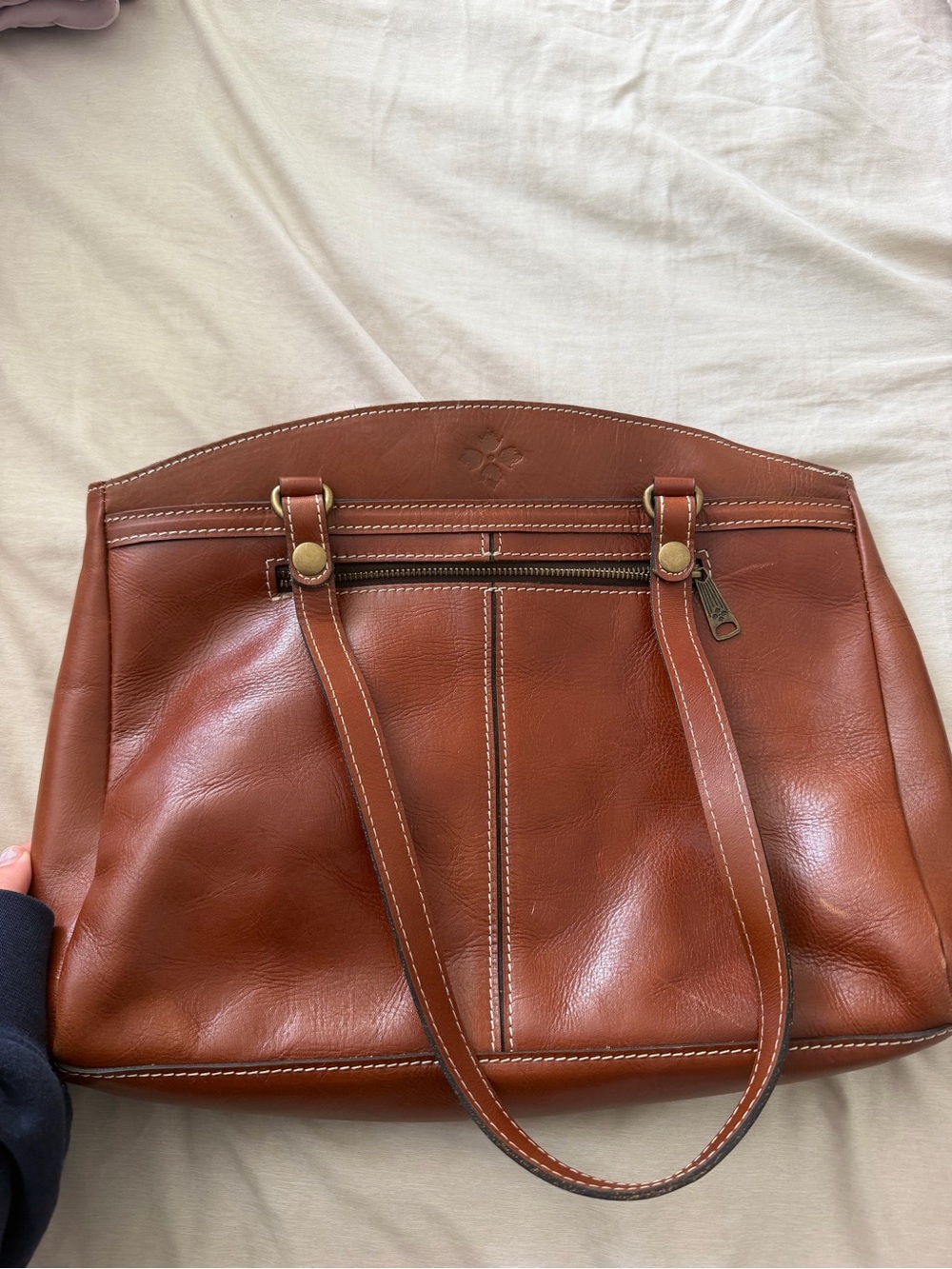 Patricia Nash Cognac Leather Shoulder Bag